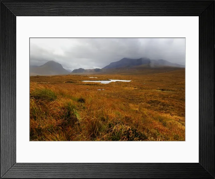 Framed Print : Desolate moorland near Sligachan, Isle of Skye, Inner Hebrides, Scotland Framed Print : Desolate moorland near Sligachan, Isle of Skye, Inner Hebrides, Scotland