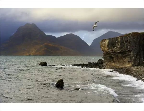 View to Cuillin Hills from Elgol harbour, Isle of Skye, Inner Hebrides
