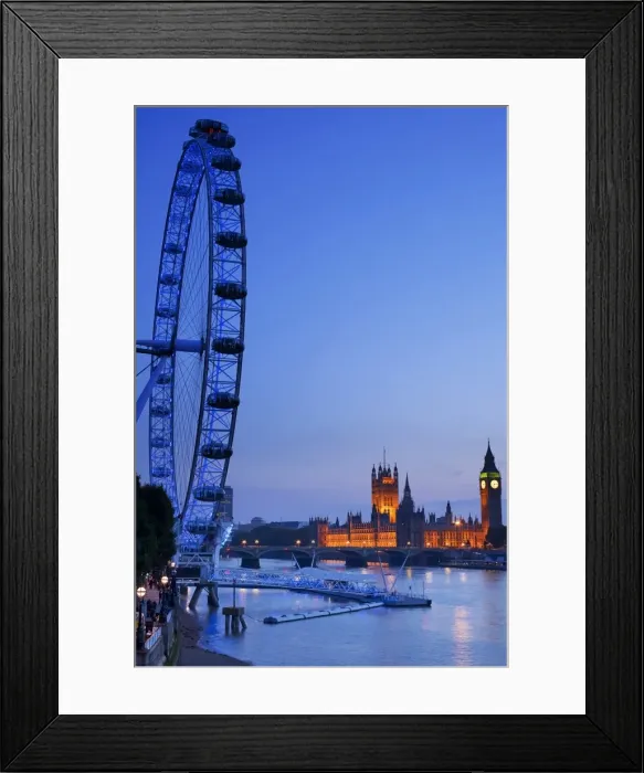 Framed Print : London Eye and Big Ben, London, England, United Kingdom, Europe Framed Print : London Eye and Big Ben, London, England, United Kingdom, Europe