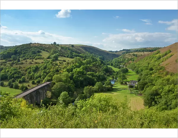 Monsal Dale and railway viaduct, Peak District National Park, Derbyshire