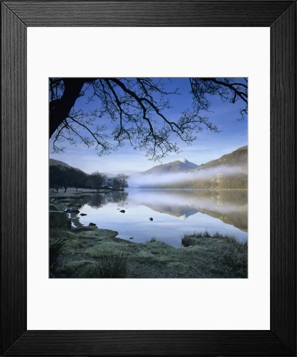 Framed Print : Mist over Llyn Gwynant and Snowdon, Snowdonia National Park, Conwy, Wales Framed Print : Mist over Llyn Gwynant and Snowdon, Snowdonia National Park, Conwy, Wales