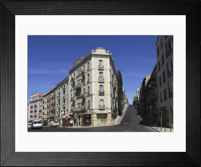 Framed Print : The Rua Morais and Rua Barao de Sabrosa in the Alto do Pina district, Lisbon Framed Print : The Rua Morais and Rua Barao de Sabrosa in the Alto do Pina district, Lisbon