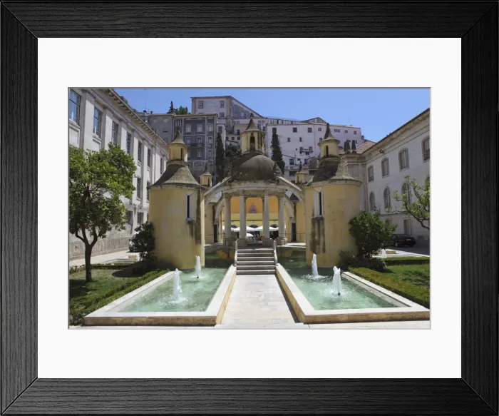 Framed Print : The Jardim de Manga pavilion and fountain, once part of Santa Cruz, Coimbra Framed Print : The Jardim de Manga pavilion and fountain, once part of Santa Cruz, Coimbra