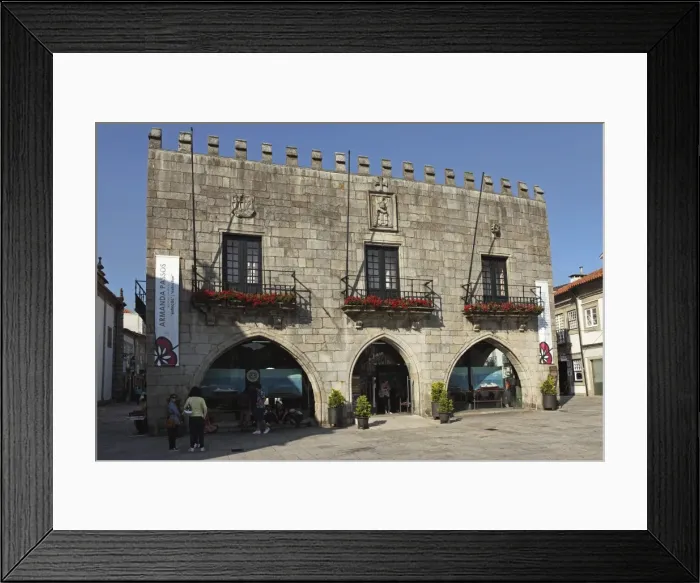 Framed Print : Palace of the Town Council (Pacos do Conselha), dating from 1502, main square Framed Print : Palace of the Town Council (Pacos do Conselha), dating from 1502, main square