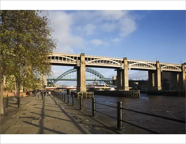 Tyne Bridges and Quayside, Newcastle upon Tyne, Tyne and Wear, England