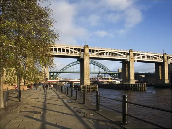 Tyne Bridges and Quayside, Newcastle upon Tyne, Tyne and Wear, England