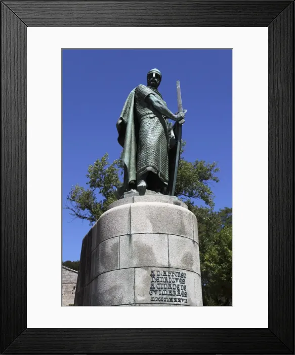 Framed Print : Memorial to the 12th century Portuguese King Afonso Henriques, known as Afonso I Framed Print : Memorial to the 12th century Portuguese King Afonso Henriques, known as Afonso I