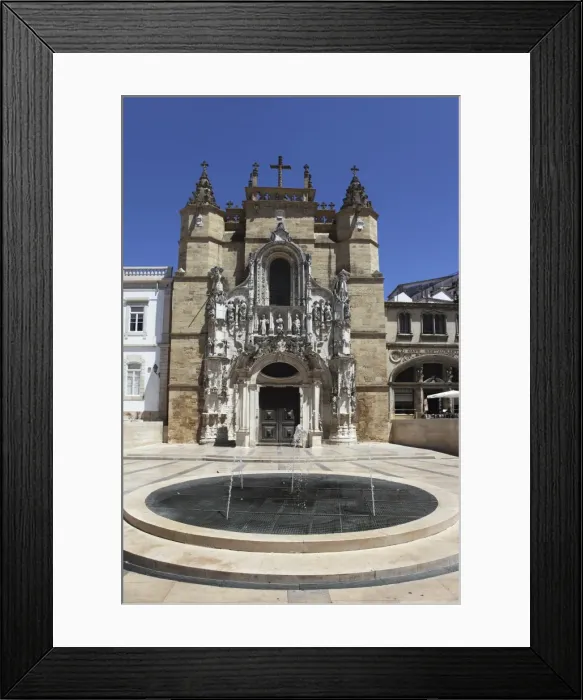 Framed Print : The Santa Cruz church, with Manueline facade, on the Praca 8 de Maio square Framed Print : The Santa Cruz church, with Manueline facade, on the Praca 8 de Maio square