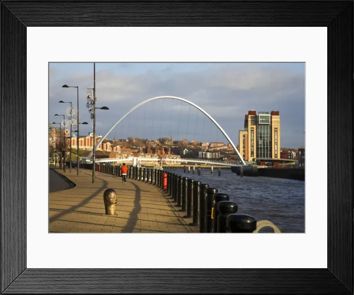 Framed Print : Millennium Bridge and The Baltic from The Quayside, Newcastle upoon Tyne Framed Print : Millennium Bridge and The Baltic from The Quayside, Newcastle upoon Tyne