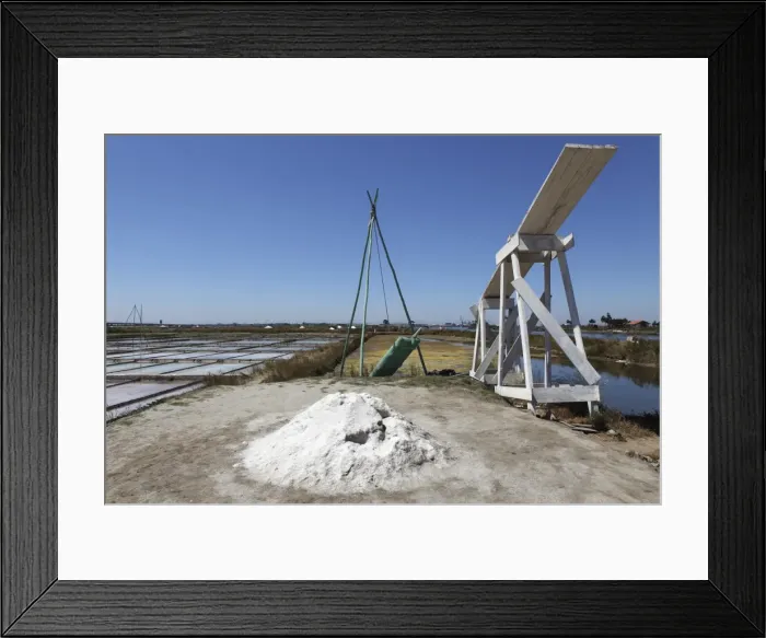 Framed Print : Salt and the tools used for producing salt by traditional means in the salt pans of Aveiro Framed Print : Salt and the tools used for producing salt by traditional means in the salt pans of Aveiro