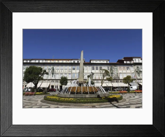 Framed Print : The Fonte Artistica fountain on the Largo de Toural public square in Guimaraes Framed Print : The Fonte Artistica fountain on the Largo de Toural public square in Guimaraes