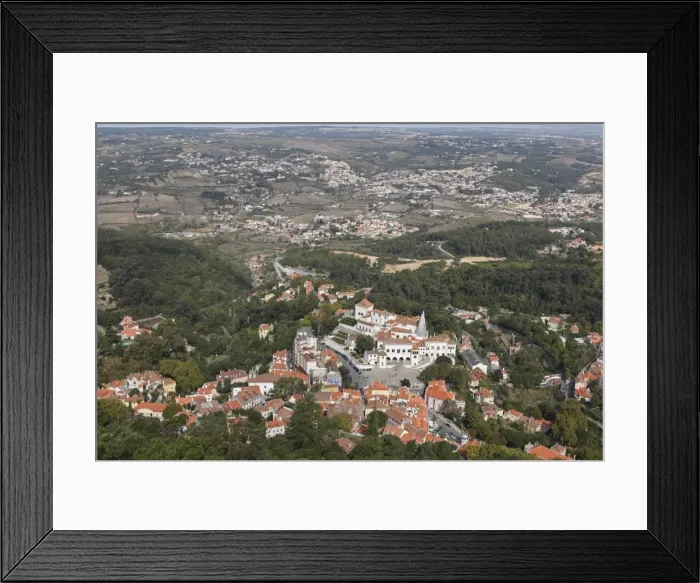 Framed Print : Sintra National Palace (Palacio Nacional) dominates the centre of the town in Sintra Framed Print : Sintra National Palace (Palacio Nacional) dominates the centre of the town in Sintra