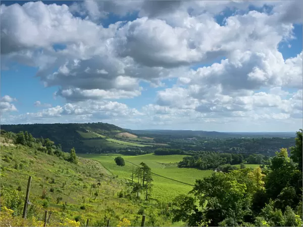 Distant view of Box Hill, near Dorking, Surrey Hills, North Downs, Surrey