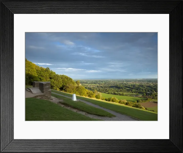 Framed Print : Viewpoint on Box Hill, 2012 Olympics cycling road race venue, view south over Brockham Framed Print : Viewpoint on Box Hill, 2012 Olympics cycling road race venue, view south over Brockham