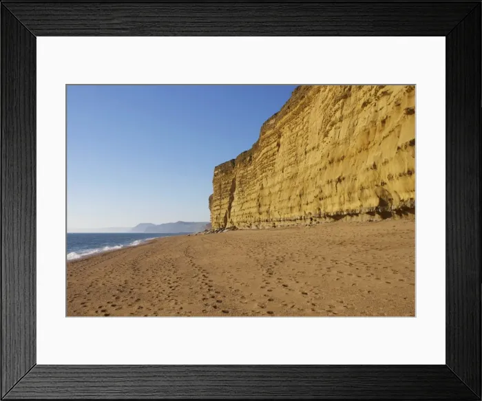 Framed Print : Beach and cliffs, Burton Bradstock, Jurassic Coast, UNESCO World Heritage Site Framed Print : Beach and cliffs, Burton Bradstock, Jurassic Coast, UNESCO World Heritage Site