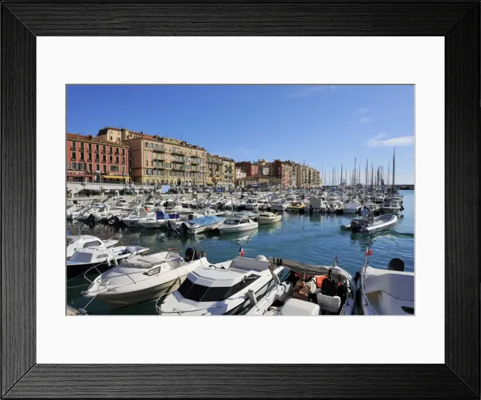 Framed Print : Port Lympia in the Quartier du Port, Nice, Alpes Maritimes, Provence, Cote d Azur Framed Print : Port Lympia in the Quartier du Port, Nice, Alpes Maritimes, Provence, Cote d Azur