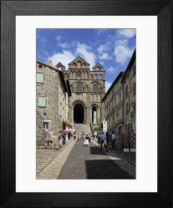 Framed Print : View of the west front of the Cathedral of Notre Dame, Le Puy en Velay Framed Print : View of the west front of the Cathedral of Notre Dame, Le Puy en Velay