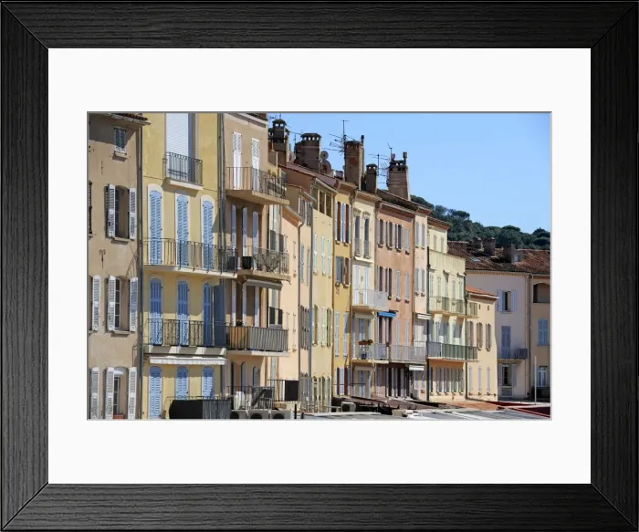 Framed Print : Houses on the quayside, Vieux Port harbour, St. Tropez, Var, Provence, Cote d Azur Framed Print : Houses on the quayside, Vieux Port harbour, St. Tropez, Var, Provence, Cote d Azur