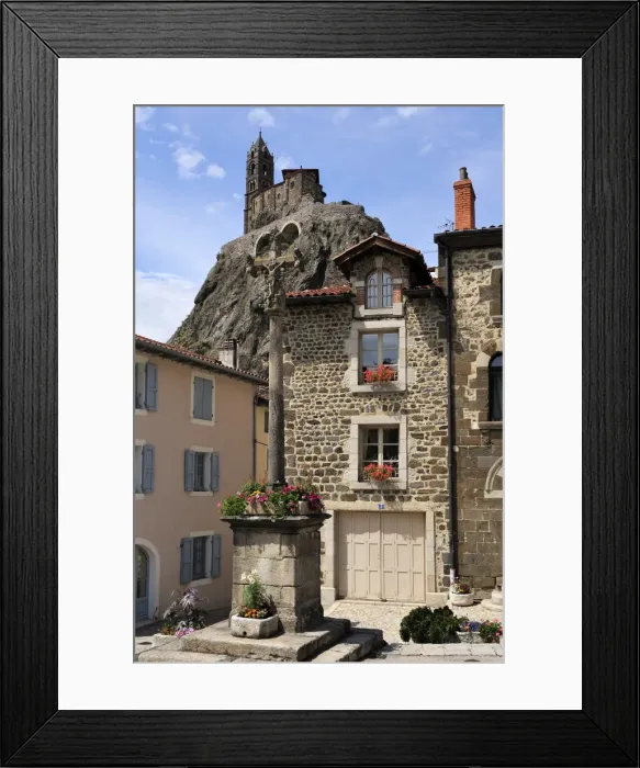 Framed Print : St. Michel d Aiguilhe Chapel situated on the top of volcanic rock, Le Puy en Velay Framed Print : St. Michel d Aiguilhe Chapel situated on the top of volcanic rock, Le Puy en Velay