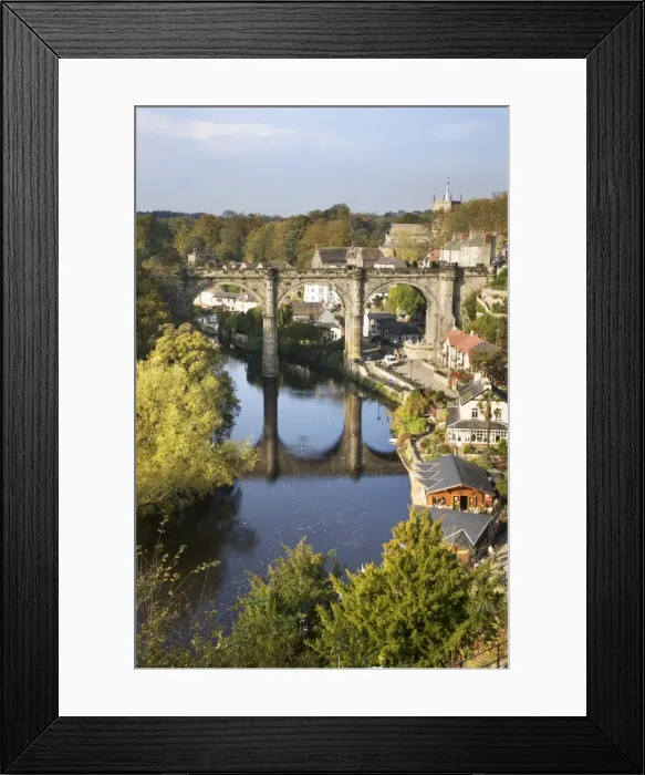 Framed Print : Knaresborough Viaduct and River Nidd in autumn, North Yorkshire, Yorkshire Framed Print : Knaresborough Viaduct and River Nidd in autumn, North Yorkshire, Yorkshire