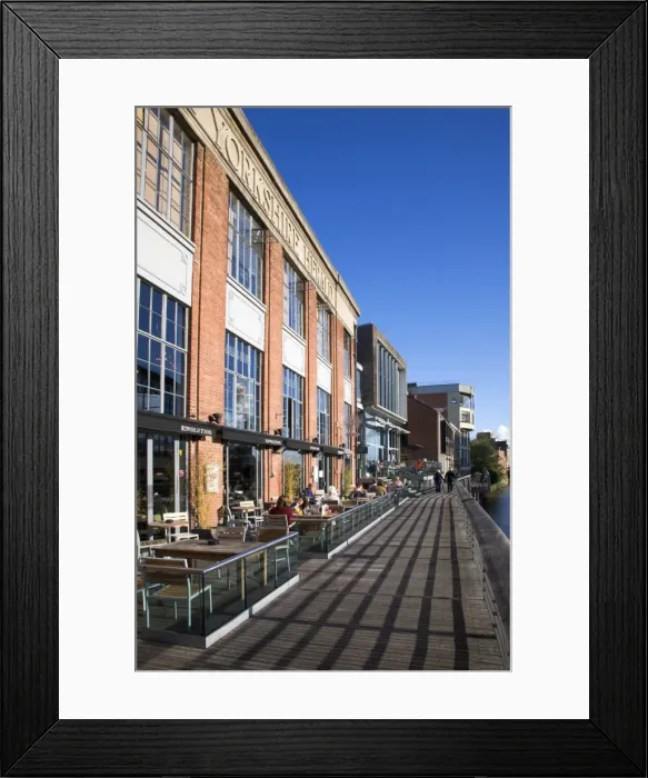 Framed Print : Riverside bars and restaurants, York, Yorkshire, England, Europe Framed Print : Riverside bars and restaurants, York, Yorkshire, England, Europe