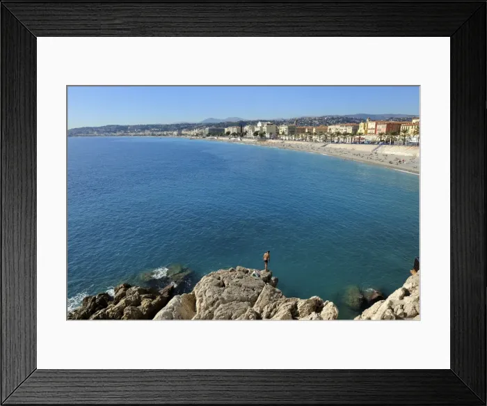 Framed Print : Beach and promenade des Anglais, Nice, Alpes Maritimes, Provence, Cote d Azur Framed Print : Beach and promenade des Anglais, Nice, Alpes Maritimes, Provence, Cote d Azur