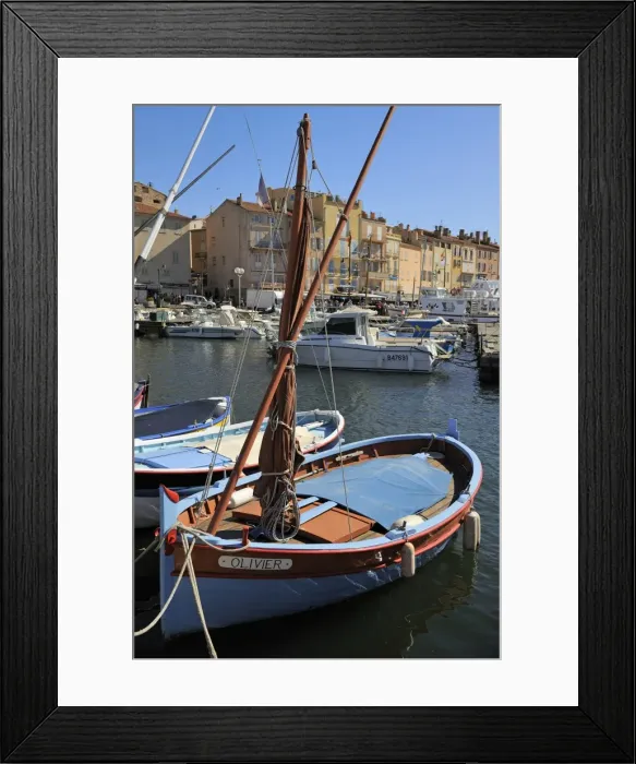 Framed Print : Fishing boats in Vieux Port harbour, St. Tropez, Var, Provence, Cote d Azur Framed Print : Fishing boats in Vieux Port harbour, St. Tropez, Var, Provence, Cote d Azur