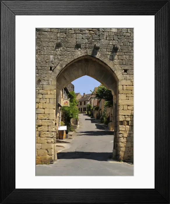Framed Print : Porte Del Bos, Bastide town, Domme, Les Plus Beaux Villages de France, Dordogne Framed Print : Porte Del Bos, Bastide town, Domme, Les Plus Beaux Villages de France, Dordogne