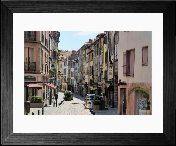 Framed Print : Main shopping street, Le Puy en Velay, Haute-Loire, Massif Central, France, Europe Framed Print : Main shopping street, Le Puy en Velay, Haute-Loire, Massif Central, France, Europe