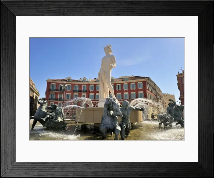 Framed Print : The Fontaine du Soleil (Fountain of the Sun), Place Massena, Nice, Alpes Maritimes Framed Print : The Fontaine du Soleil (Fountain of the Sun), Place Massena, Nice, Alpes Maritimes