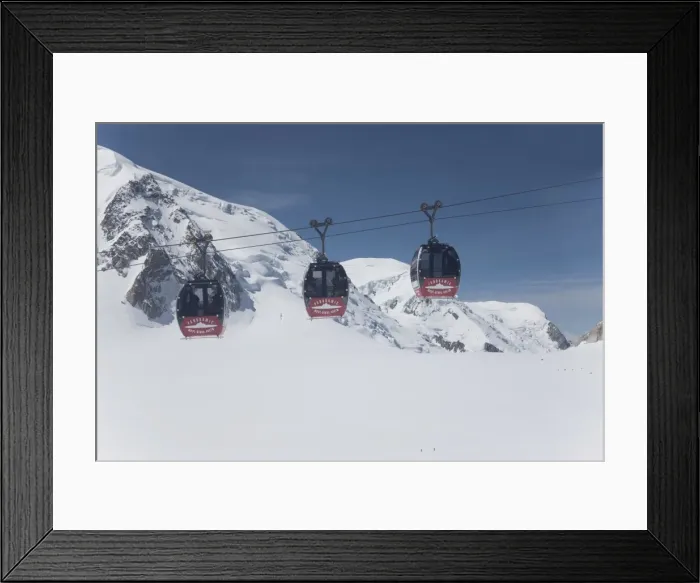 Framed Print : The cable car between Italy and France through the Mont Blanc Massif, Aiguille du Midi Framed Print : The cable car between Italy and France through the Mont Blanc Massif, Aiguille du Midi