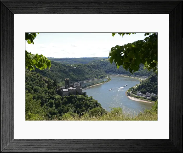 Framed Print : St. Goarshausen, Katz Castle and the River Rhine, Rhine Valley, Rhineland-Palatinate