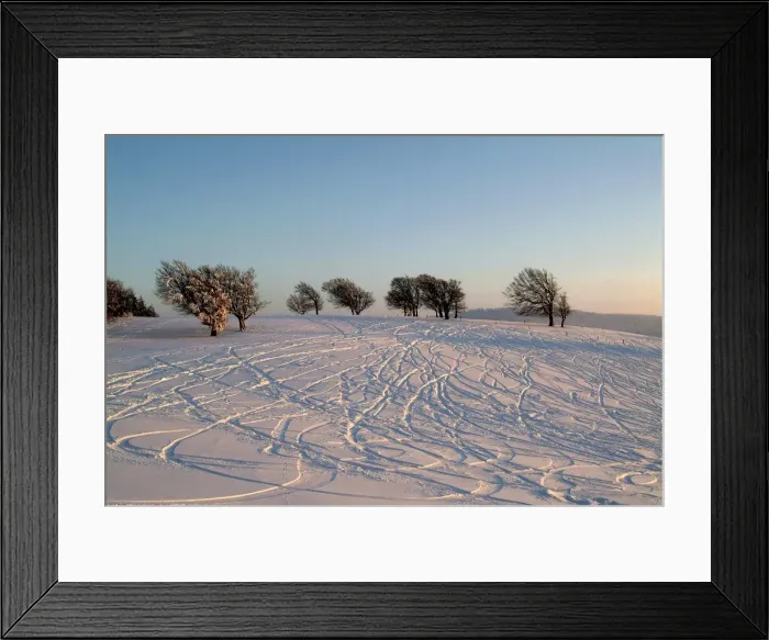 Framed Print : Winter landscape at Schauinsland, Black Forest, Baden-Wurttemberg, Germany, Europe