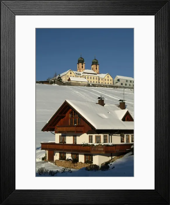 Framed Print : Abbey church St. Margen in winter, Black Forest, Baden-Wurttemberg, Germany, Europe Framed Print : Abbey church St. Margen in winter, Black Forest, Baden-Wurttemberg, Germany, Europe