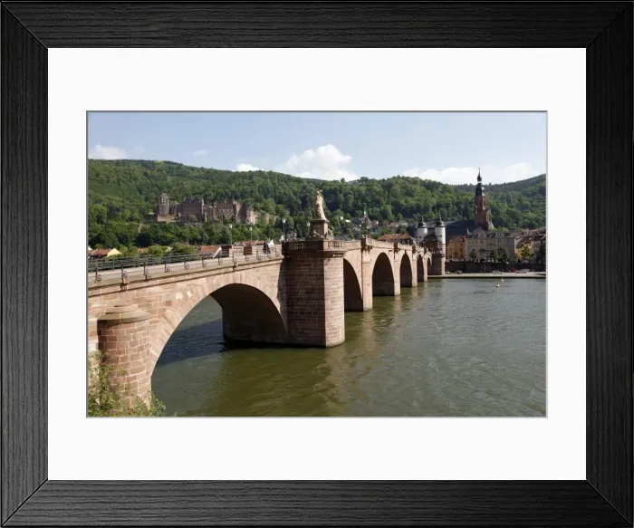 Framed Print : Old Bridge over the River Neckar, Old Town and castle, Heidelberg, Baden-Wurttemberg Framed Print : Old Bridge over the River Neckar, Old Town and castle, Heidelberg, Baden-Wurttemberg