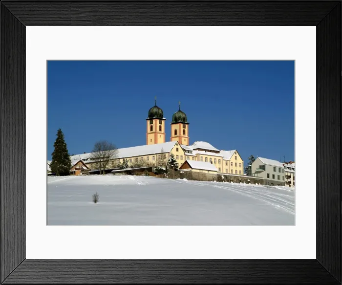 Framed Print : Abbey church St. Margen in winter, Black Forest, Baden-Wurttemberg, Germany, Europe Framed Print : Abbey church St. Margen in winter, Black Forest, Baden-Wurttemberg, Germany, Europe