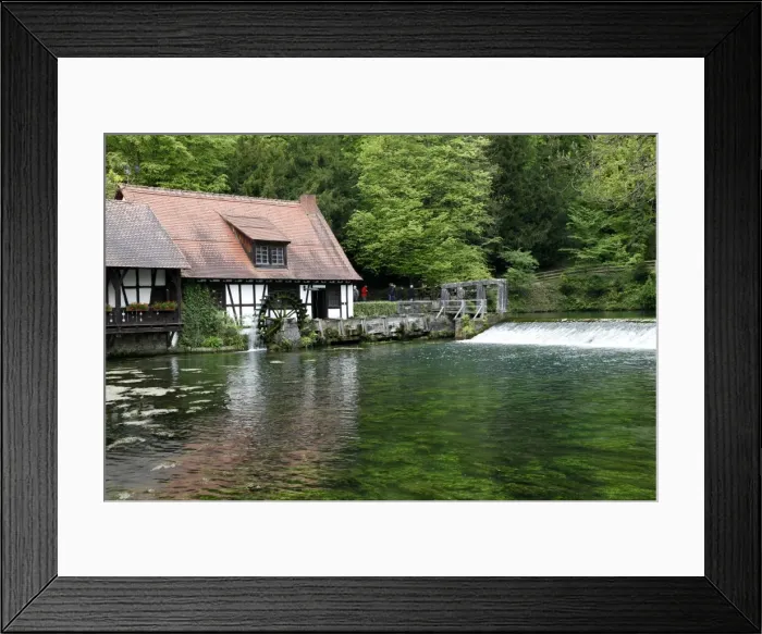 Framed Print : Mill at Blautopf, Blaubeuren, Swabian Mountains, Baden-Wurttemberg, Germany, Europe Framed Print : Mill at Blautopf, Blaubeuren, Swabian Mountains, Baden-Wurttemberg, Germany, Europe