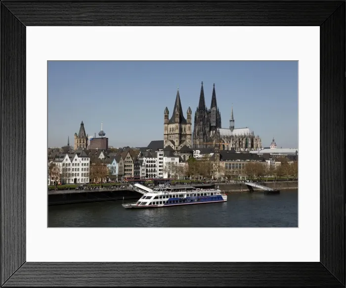 Framed Print : Church of Great Saint Martin and Cathedral, seen across the River Rhine Framed Print : Church of Great Saint Martin and Cathedral, seen across the River Rhine