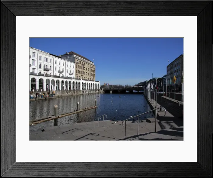 Framed Print : Alsterfleet and Alsterarkaden, Hamburg, Germany, Europe Framed Print : Alsterfleet and Alsterarkaden, Hamburg, Germany, Europe
