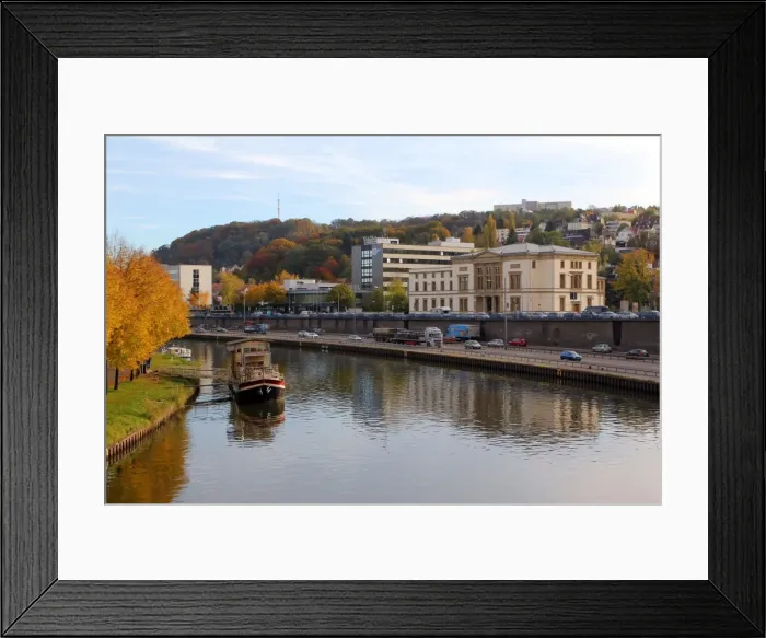 Framed Print : River Saar and Landtag Saarland (State Parliament), Saarbrucken, Saarland Framed Print : River Saar and Landtag Saarland (State Parliament), Saarbrucken, Saarland