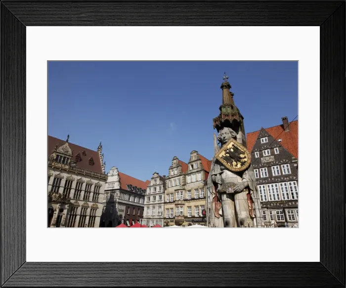 Framed Print : Statue of Roland, market square, UNESCO World Heritage Site, Bremen, Germany, Europe Framed Print : Statue of Roland, market square, UNESCO World Heritage Site, Bremen, Germany, Europe