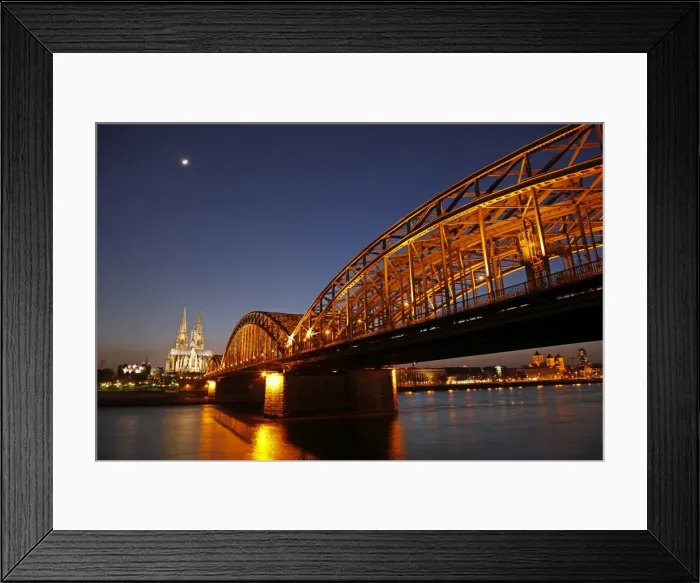 Framed Print : Hohenzollern Bridge over the River Rhine and Cathedral, Cologne, North Rhine Westphalia Framed Print : Hohenzollern Bridge over the River Rhine and Cathedral, Cologne, North Rhine Westphalia