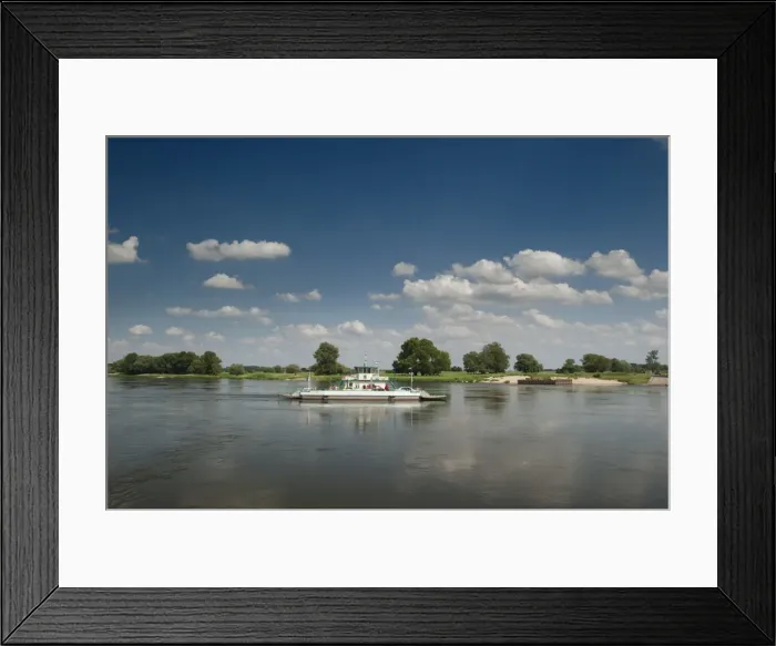 Framed Print : Car and passenger ferry crossing Elbe River, Rogatz, Saxony-Anhalt, Germany, Europe Framed Print : Car and passenger ferry crossing Elbe River, Rogatz, Saxony-Anhalt, Germany, Europe