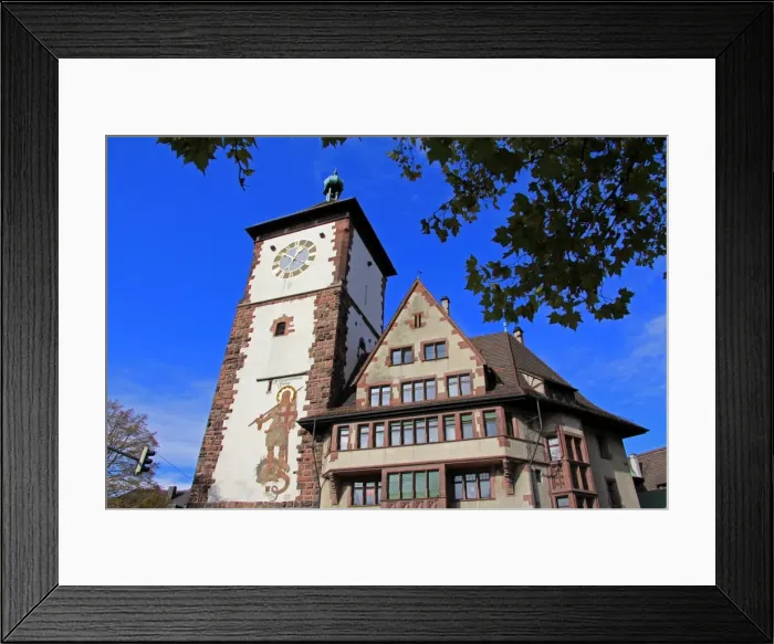 Framed Print : Schwabentor, Old Town, Freiburg, Baden-Wurttemberg, Germany, Europe