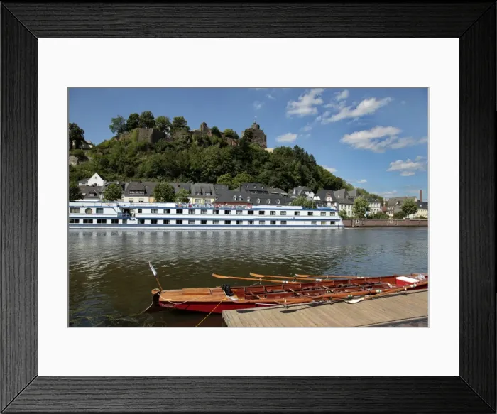 Framed Print : Old Town with castle on the River Saar, Saarburg, Rhineland-Palatinate, Germany, Europe Framed Print : Old Town with castle on the River Saar, Saarburg, Rhineland-Palatinate, Germany, Europe