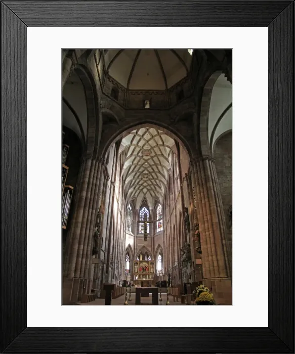 Framed Print : Freiburg Minster, Freiburg, Baden-Wurttemberg, Germany, Europe