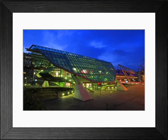 Framed Print : Station of overhead railway, Wuppertal, North Rhine-Westphalia, Germany, Europe Framed Print : Station of overhead railway, Wuppertal, North Rhine-Westphalia, Germany, Europe