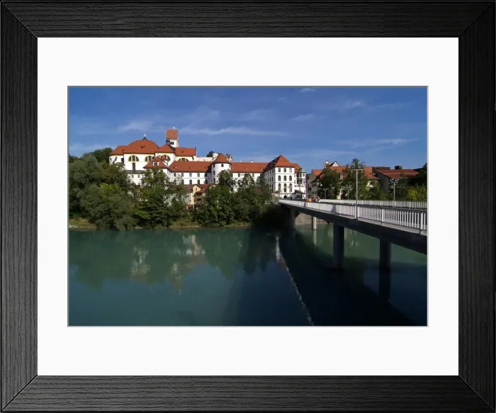 Framed Print : Fussen, River Lech and castle, Allgau, Bavaria, Germany, Europe Framed Print : Fussen, River Lech and castle, Allgau, Bavaria, Germany, Europe