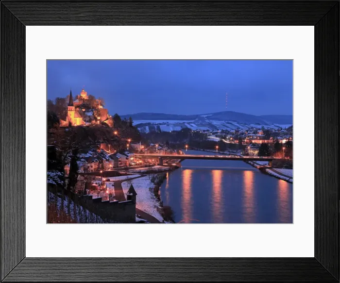 Framed Print : Od town in winter, Saarburg, Saar Valley, Rhineland-Palatinate, Germany, Europe Framed Print : Od town in winter, Saarburg, Saar Valley, Rhineland-Palatinate, Germany, Europe