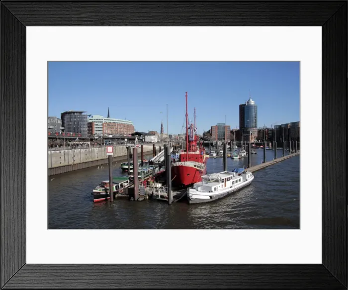 Framed Print : Sandtor Harbour, Hamburg, Germany, Europe